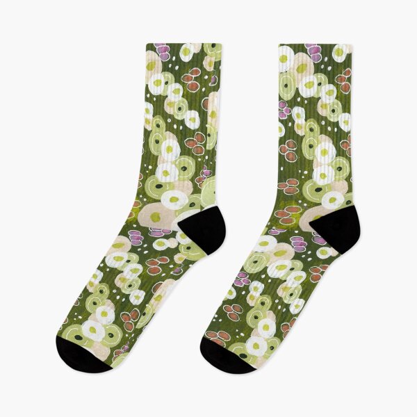 Item preview, White & Green Hollyhocks designed and sold by MindyTimmArtist.