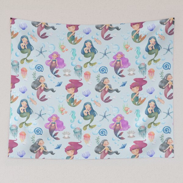 Item preview, Sirena Mermaid Velveteen Plush Blanket designed and sold by KualaShop.