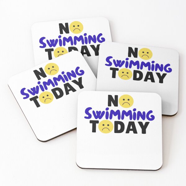 Item preview, funny No swimming Today design funny swimming lover, sad emoji designed and sold by LuxeGraphix.