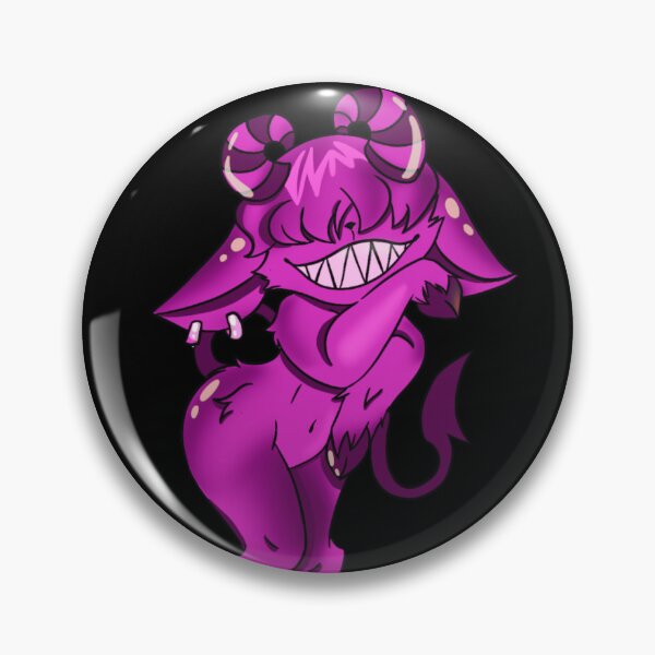 Item preview, Adorable cartoon demon with horns and a mischievous smile designed and sold by Jen-stuffs.