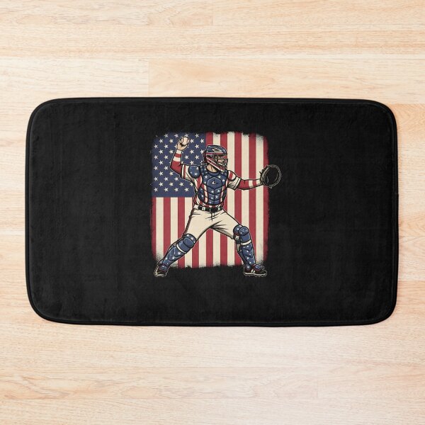 Item preview, American Baseball Catcher USA Vintage Flag 4th Of July Boys designed and sold by facegm.