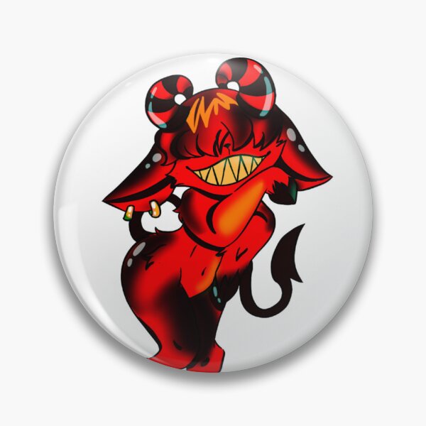Item preview, Adorable cartoon demon with horns and a mischievous smile designed and sold by Jen-stuffs.