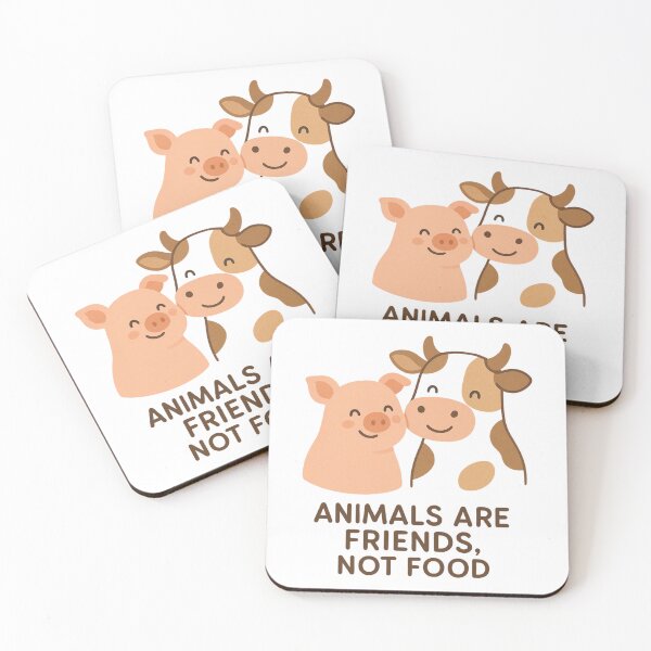 Item preview, Animals Are Friends Not Food Go Vegan Plant Based Pigs Cows Animal Suffering Factory Farming designed and sold by Annika Shurafa.