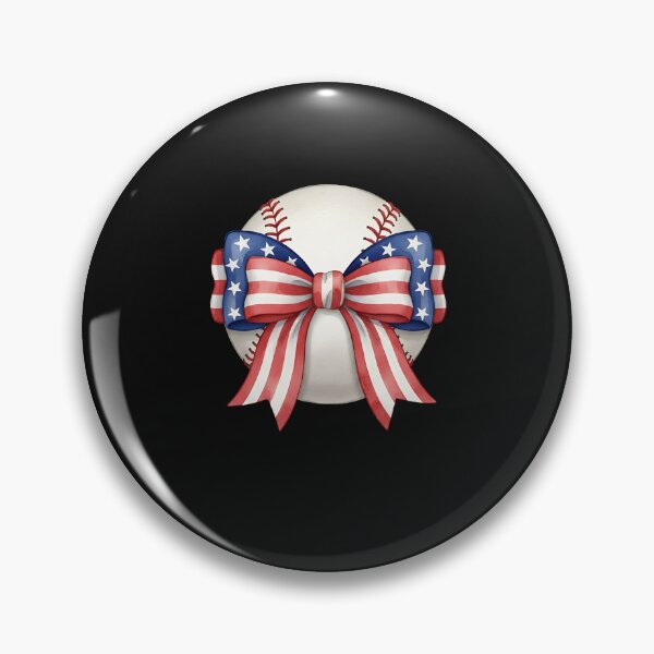 Item preview, American Flag Baseball Player Bat Bow Catcher Pitcher USA  designed and sold by facegm.