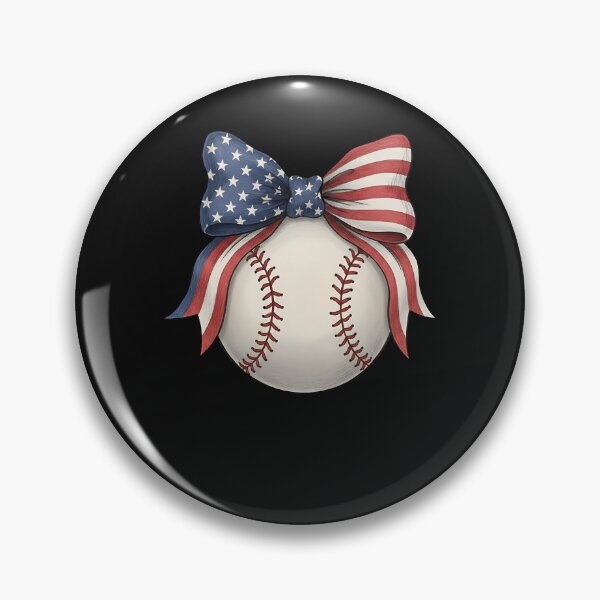 Item preview, American Flag Baseball Player Bat Bow Catcher Pitcher USA designed and sold by facegm.