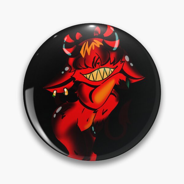 Item preview, Adorable cartoon demon with horns and a mischievous smile designed and sold by Jen-stuffs.