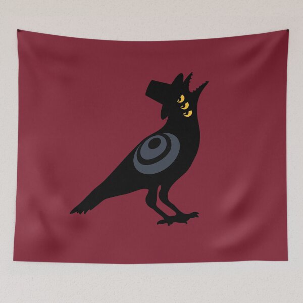 Item preview, Three Eyed Demon Crow in Hat, Sassy Cartoon Crow designed and sold by Aka.Alex.
