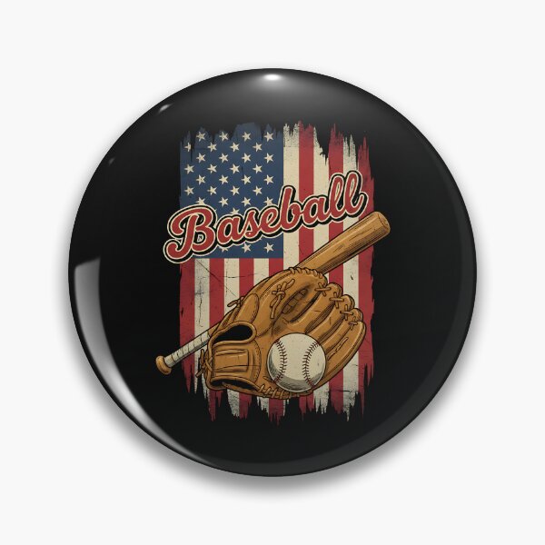 Item preview, American Flag Baseball Player Bat Fan Catcher Pitcher USA designed and sold by facegm.