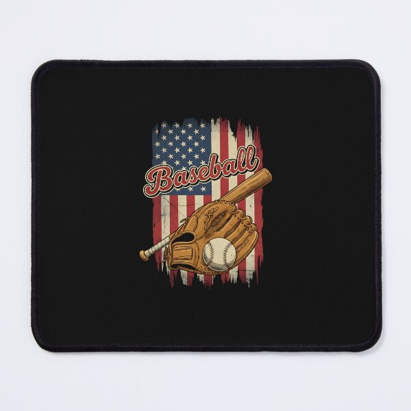 Item preview, American Flag Baseball Player Bat Fan Catcher Pitcher USA designed and sold by facegm.
