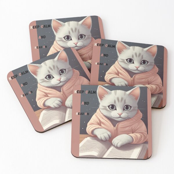 Item preview, Keep Calm and Read with Cats designed and sold by HushPrints.