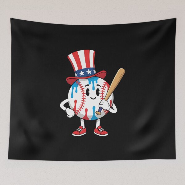 Item preview, Baseball Drip American Flag 4th Of July Boys Patriotic Sport designed and sold by facegm.