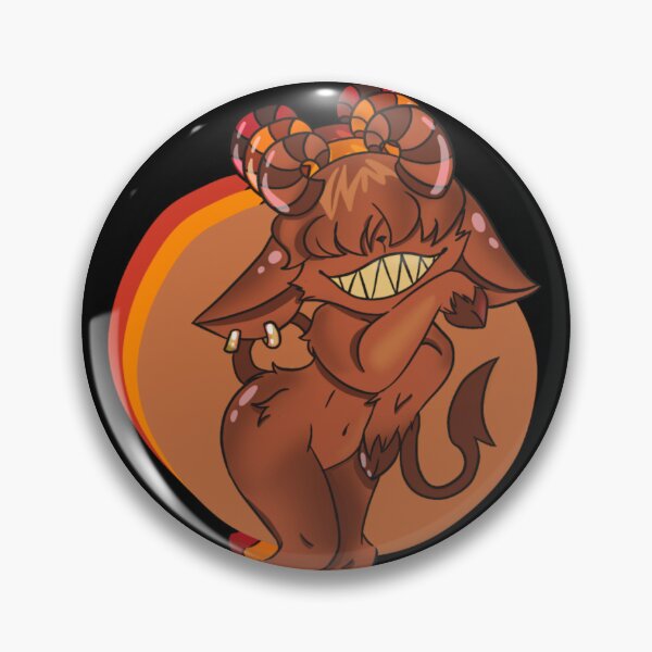 Item preview, Adorable cartoon demon with horns and a mischievous smile designed and sold by Jen-stuffs.