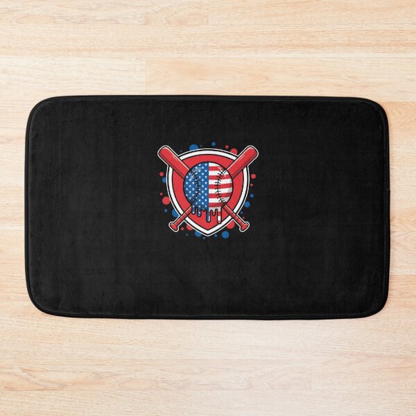 Item preview, Baseball Patriotic Dripping Flag Crossed Bats Home Plate designed and sold by facegm.