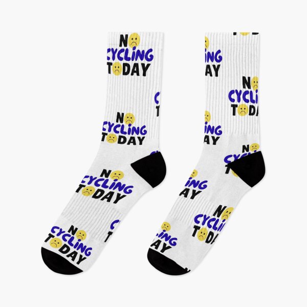 Item preview, funny No cycling Today graphic cycling sport humor, sad face designed and sold by LuxeGraphix.
