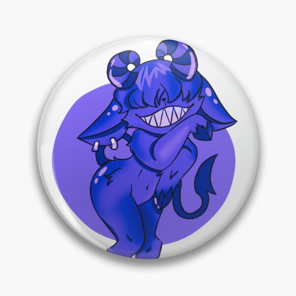 Item preview, Adorable cartoon demon with horns and a mischievous smile designed and sold by Jen-stuffs.