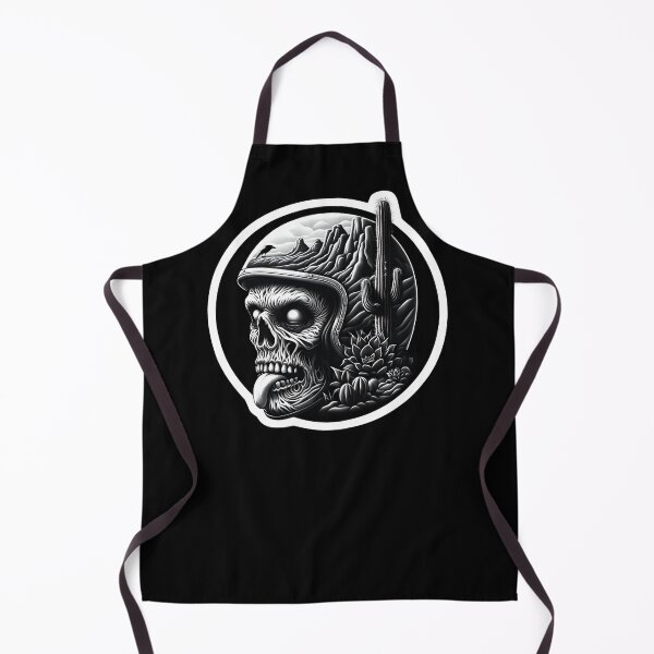 Item preview, Zombie in Motorcycle Helmet with Desert Landscape designed and sold by NightTimeJ.
