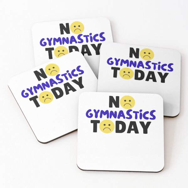 Item preview, funny No gymnastics Today graphic gymnastics sport humor, sad face designed and sold by LuxeGraphix.