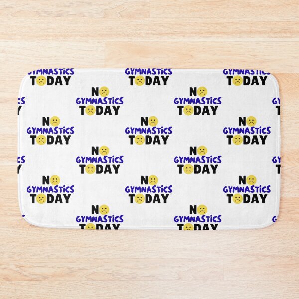 Item preview, funny No gymnastics Today graphic gymnastics sport humor, sad face designed and sold by LuxeGraphix.