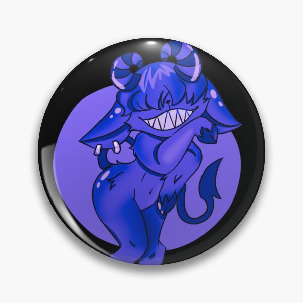 Item preview, Adorable cartoon demon with horns and a mischievous smile designed and sold by Jen-stuffs.