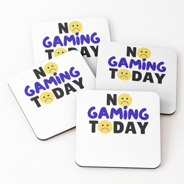 Item preview, funny No gaming Today design video games player humor, unhappy emoji designed and sold by LuxeGraphix.