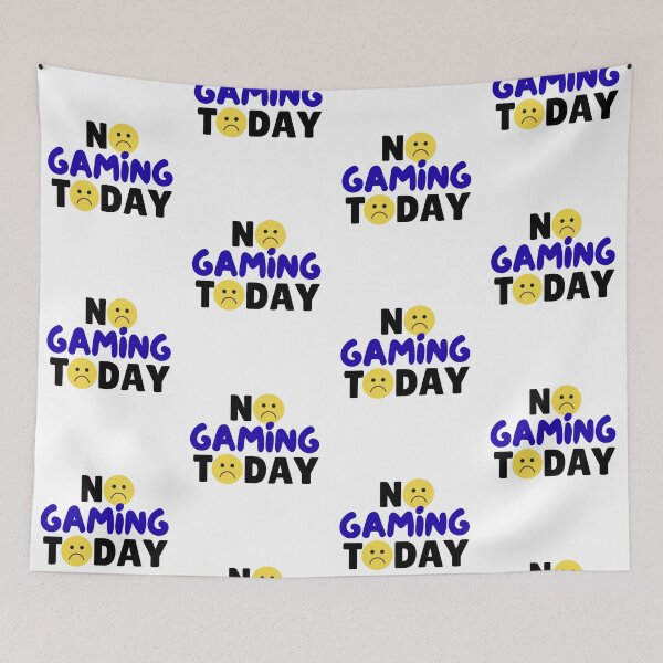 Item preview, funny No gaming Today design video games player humor, unhappy emoji designed and sold by LuxeGraphix.