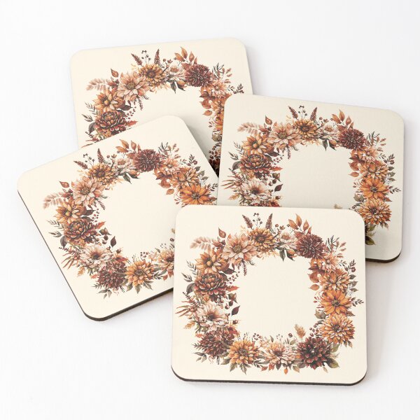 Item preview, Rustic Autumn Floral Wreath – Cozy Fall Botanical Design designed and sold by Anne Brooke Art.