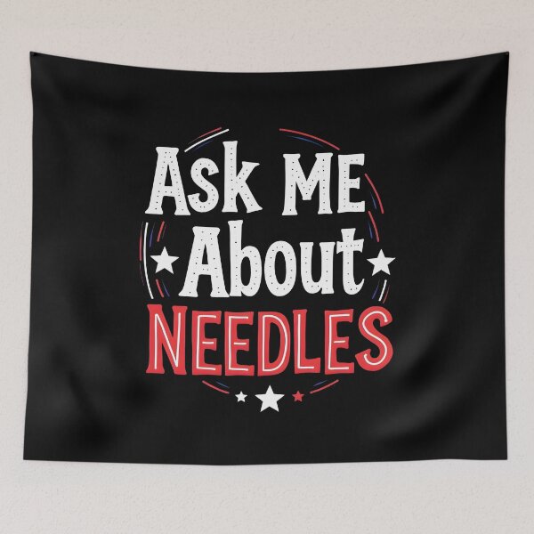 Item preview, Ask Me About Needles Crafters Design in Red, White, and Blue designed and sold by MimsTees.