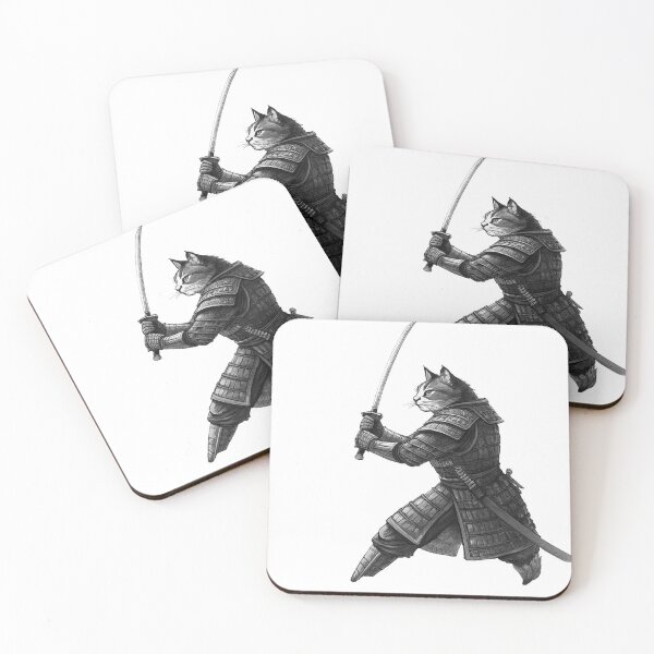 Item preview, Samurai Cat with Katana designed and sold by Broxui.
