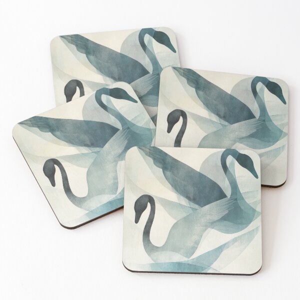 Item preview, Minimalist Abstract Swans – Scandinavian Inspired designed and sold by dawnleblanc55.