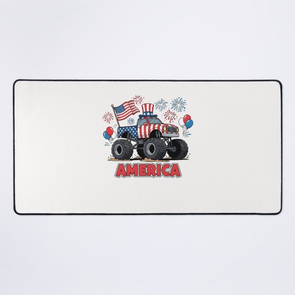 Item preview, Boys 4th of July T-Shirt Kids American Tee Monster Trucks Tractor Independence Day Patriotic designed and sold by diyoor.