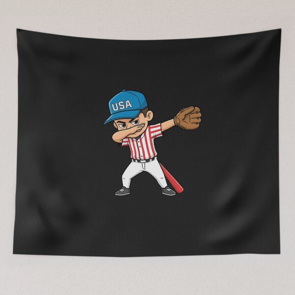 Item preview, Dabbing Baseball Player 4th of July USA American Flag Boys designed and sold by diyoor.