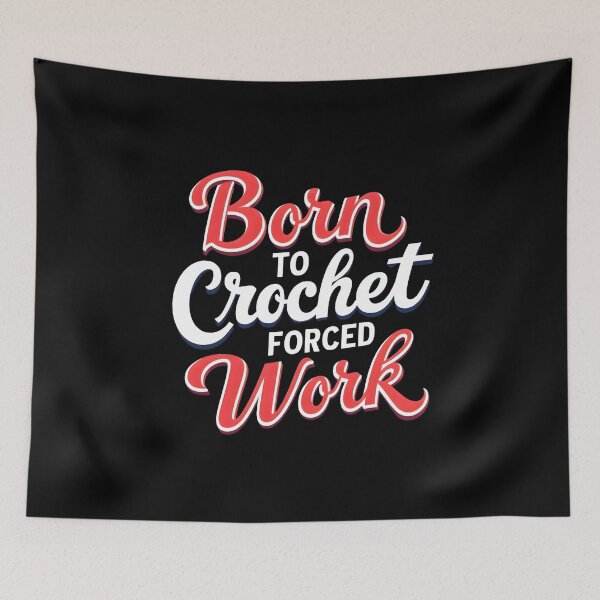 Item preview, Crochet Lover Text Design in Red and White designed and sold by MimsTees.