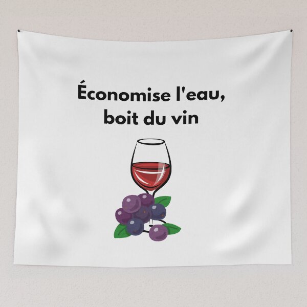 Item preview, Save water, drink wine designed and sold by MoodCréatif.