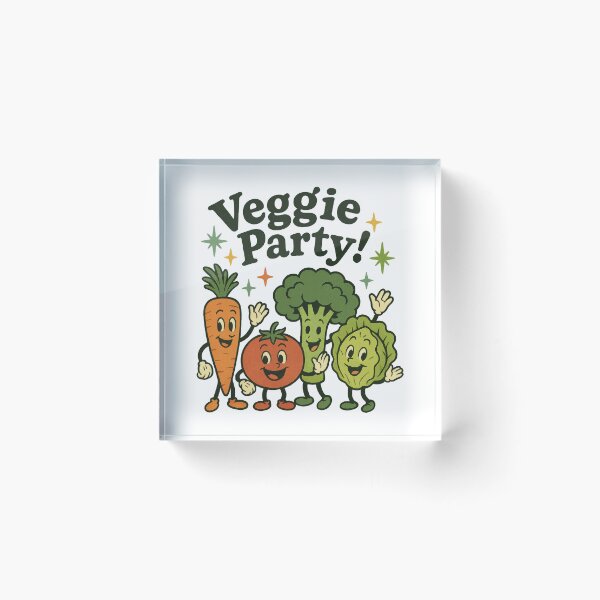 Item preview, Veggie Party | Cute Dancing Vegetables Funny Plant-Based Design designed and sold by inkoutninja.