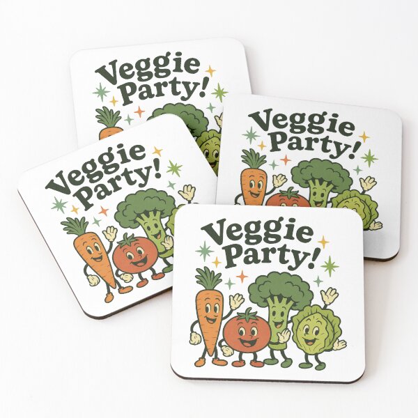 Item preview, Veggie Party | Cute Dancing Vegetables Funny Plant-Based Design designed and sold by inkoutninja.