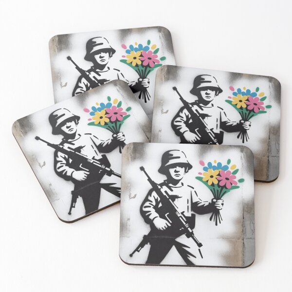 Item preview, Banksy Soldier Flower Gun vintage designed and sold by martin max.