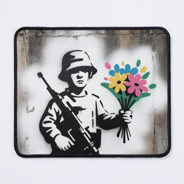 Item preview, Banksy Soldier Flower Gun vintage designed and sold by martin max.
