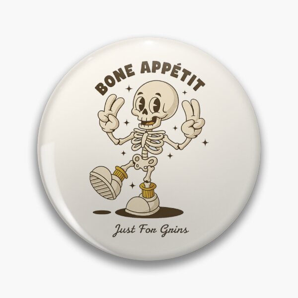 Item preview, Bone Appétit | Retro Skeleton Cartoon designed and sold by HoopeStylee.