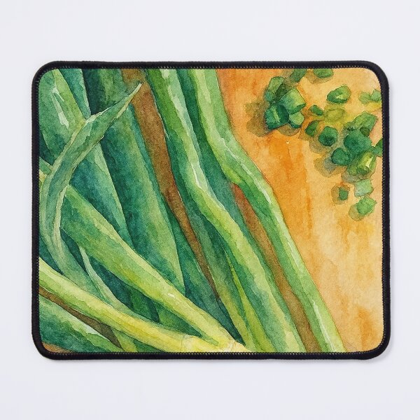Item preview, Fresh Green Onions Watercolor Kitchen Art designed and sold by Sarcastic Narwhal.