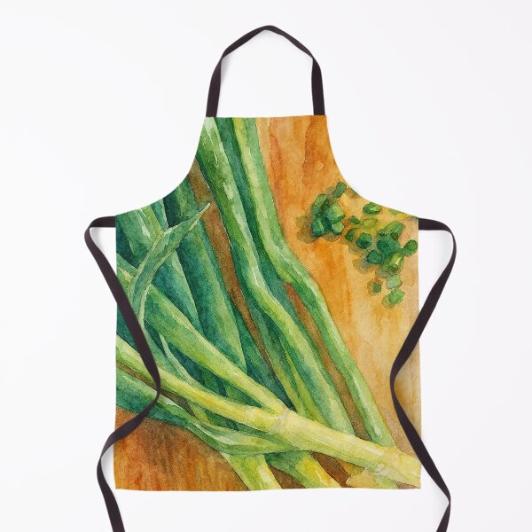 Item preview, Fresh Green Onions Watercolor Kitchen Art designed and sold by Sarcastic Narwhal.
