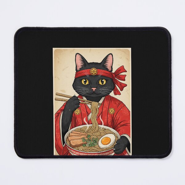 Item preview, Funny Cat Ramen Graphic Tee Japanese Kawaii Anime Cat  designed and sold by cawtoon.
