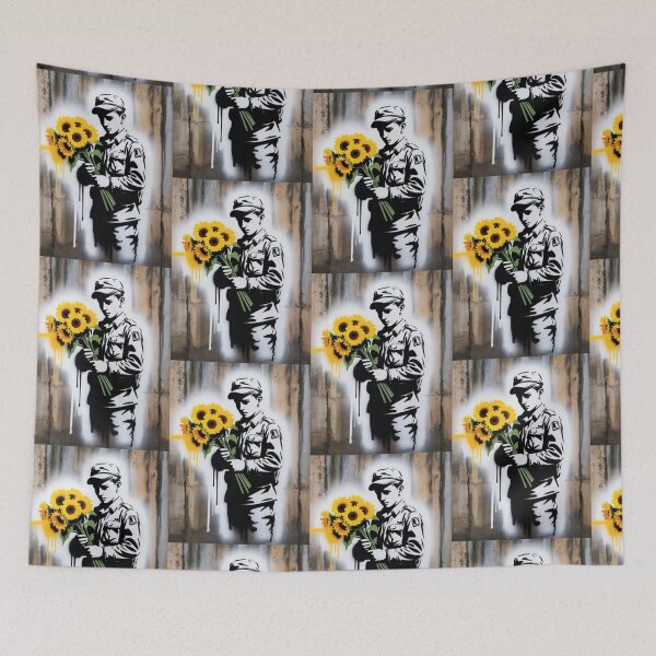 Item preview, Banksy Soldier Flower Gun vintage designed and sold by martin max.