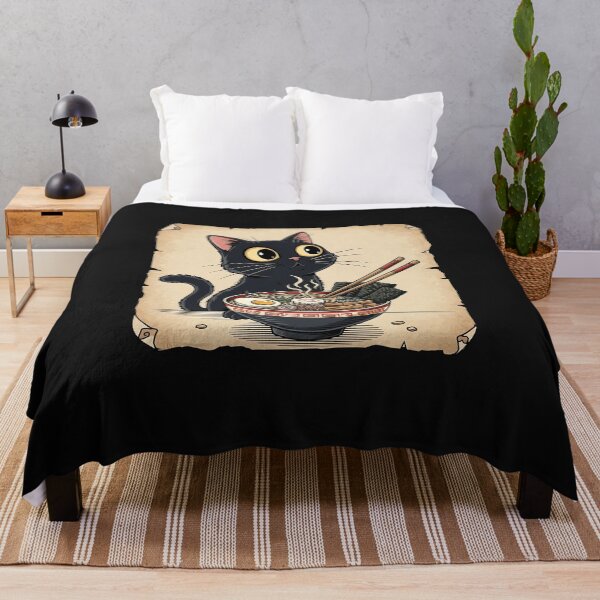 Artikelvorschau, Lustiges Katzen-Ramen-Grafik-T-Shirt, japanische Kawaii-Anime-Katze entworfen und verkauft von cawtoon.