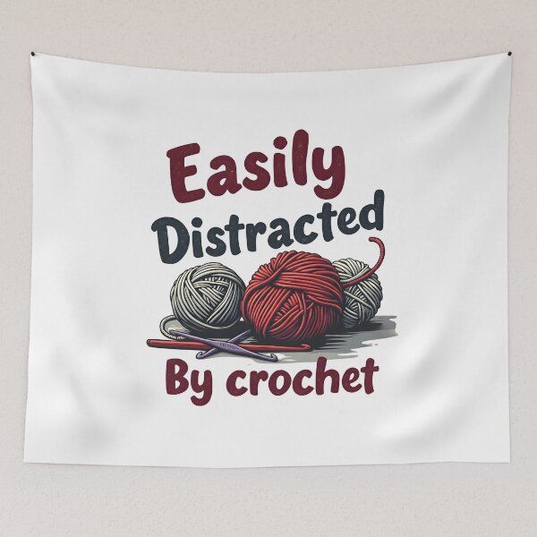 Item preview, Easily Distracted by Crochet designed and sold by MimsTees.