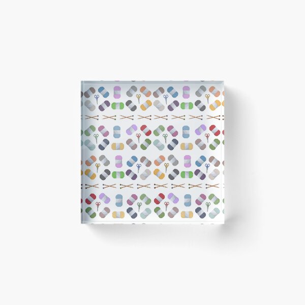 Item preview, Colorful Yarn & Knitting Tools Pattern – Craft Lover Design designed and sold by Vibe Check Central.