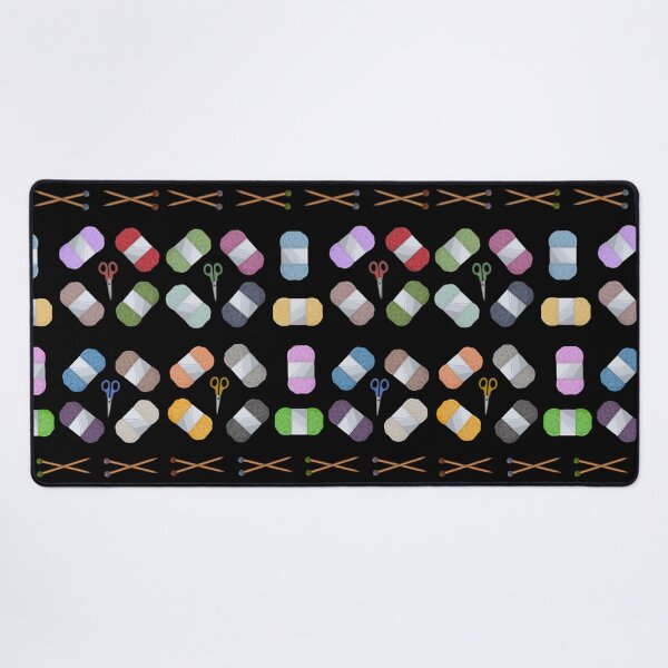 Item preview, Colorful Yarn & Knitting Tools Pattern – Craft Lover Design designed and sold by Vibe Check Central.