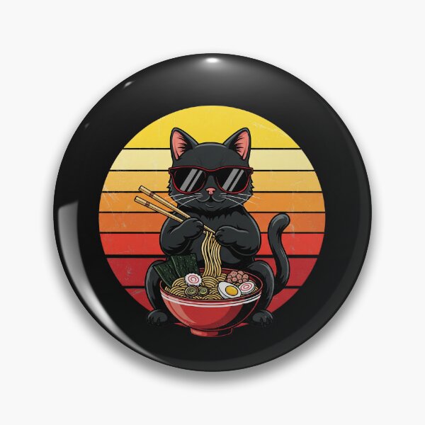 Item preview, Anime Ramen Cat Retro Japanese Noodles Kawaii Cat  designed and sold by cawtoon.