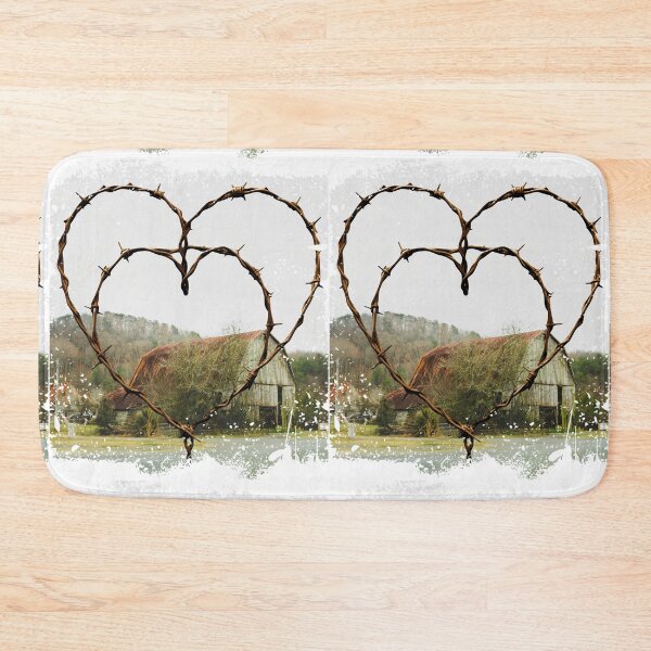 Item preview, Rustic barn with barbed wire heart designed and sold by CoronazCreations.