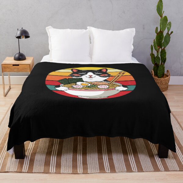 Item preview, Anime Ramen Cat Retro Japanese Noodles Kawaii Cat  designed and sold by cawtoon.