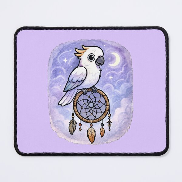 Item preview, Curious Bird on a Dreamcatcher - Whimsical designed and sold by Myra365Art.